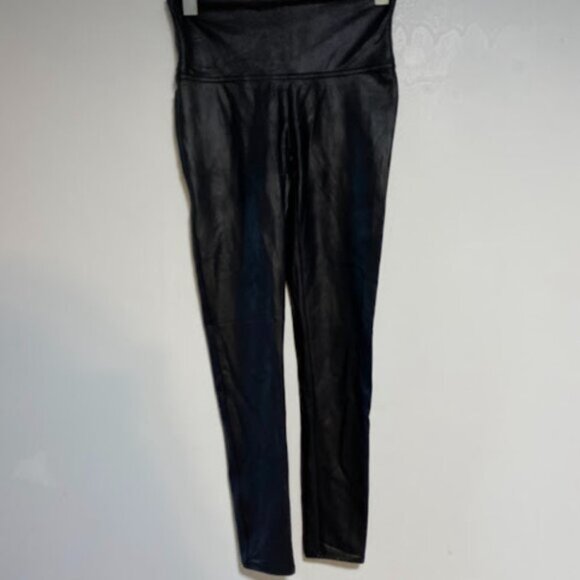 SPANX Faux Leather Leggings – Black – Size M - Picture 3 of 11